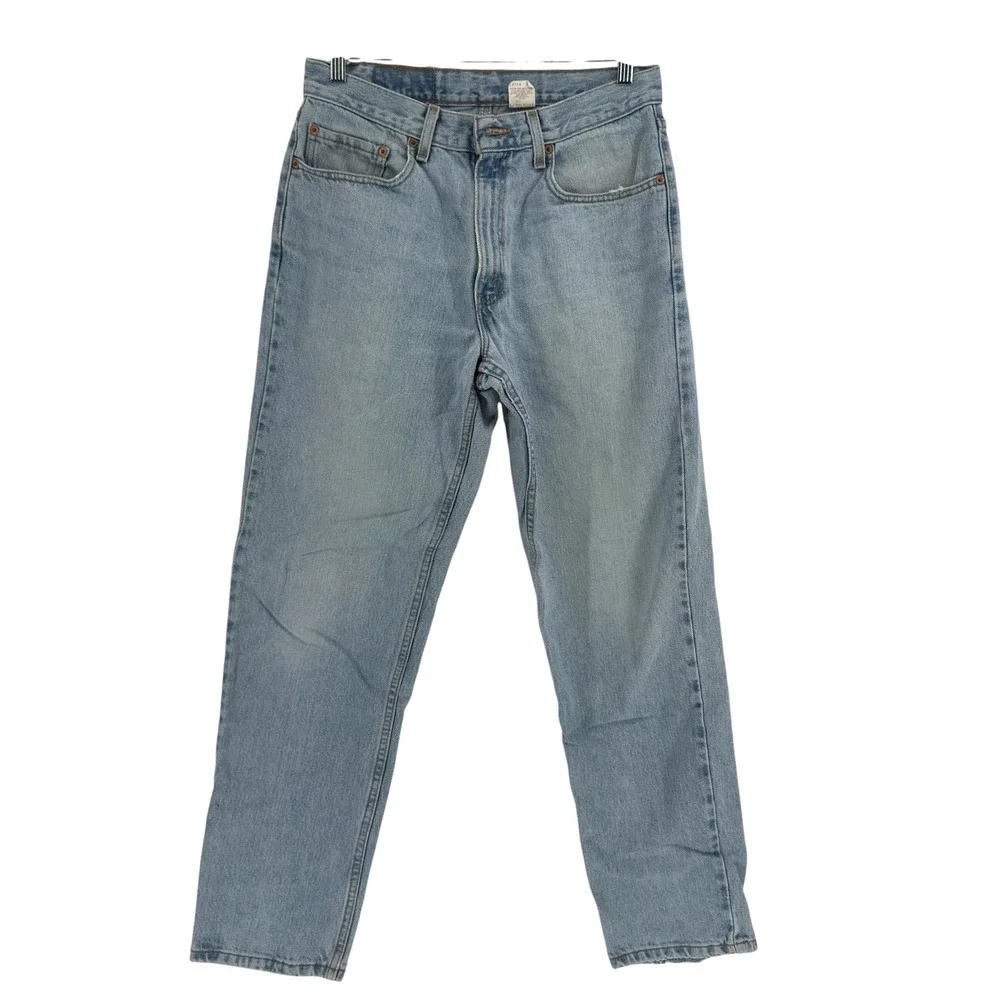 Vintage 2001 Levi's 550 Relaxed Tapered Jeans Tagged 33x31 Light Wash Y2K